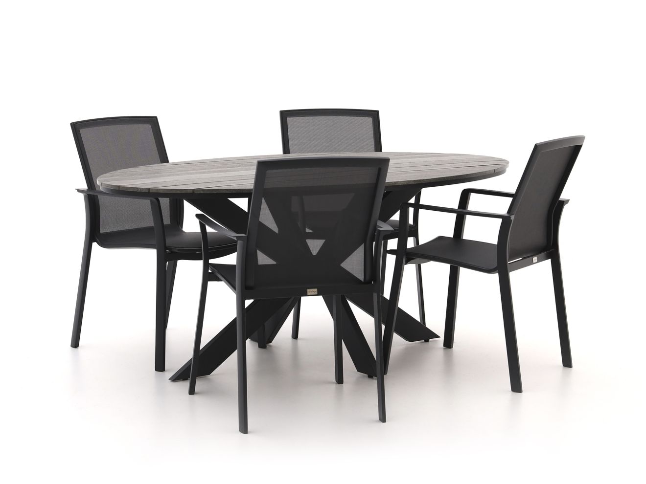 Bellagio Dranera/Fidenza oval 180 cm Gartenmöbel-Set 5-teilig stapelbar