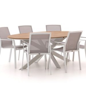 Bellagio Dranera/Fidenza oval 220 cm Gartenmöbel-Set 7-teilig stapelbar