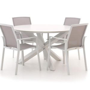 Bellagio Dranera/Lodola ø 130 cm Gartenmöbel-Set 5-teilig stapelbar