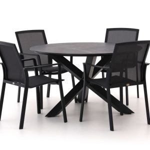 Bellagio Dranera/Lodola ø 130 cm Gartenmöbel-Set 5-teilig stapelbar
