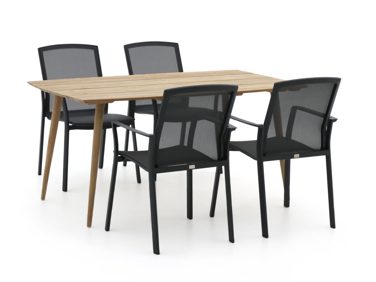 Bellagio Dranera/ROUGH-K 160 cm Gartenmöbel-Set 5-teilig stapelbar