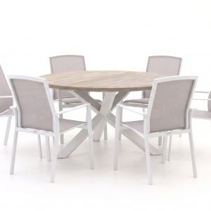 Bellagio Dranera/ROUGH-Y ø 150 cm Gartenmöbel-Set 7-teilig stapelbar