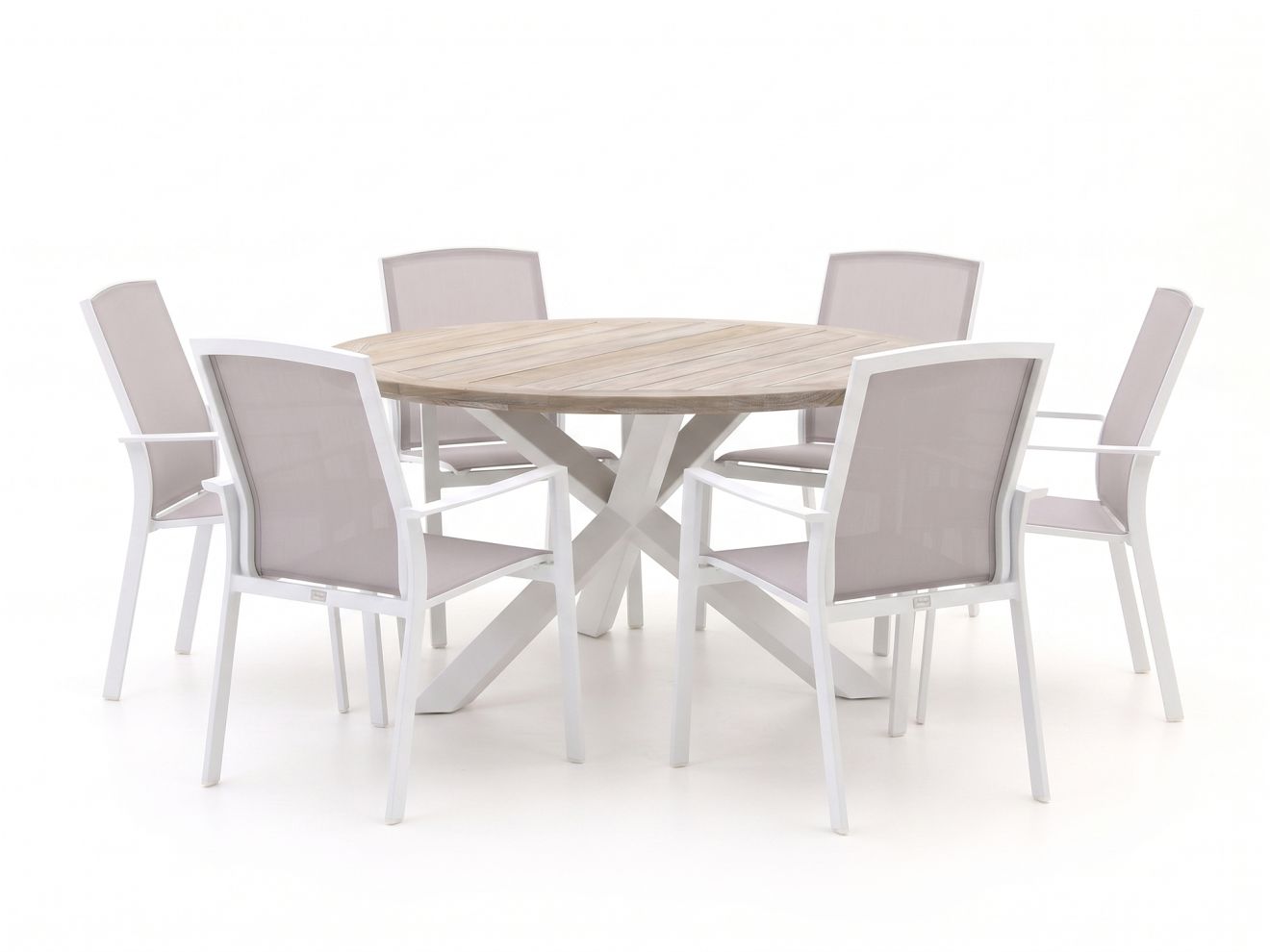 Bellagio Dranera/ROUGH-Y ø 150 cm Gartenmöbel-Set 7-teilig stapelbar