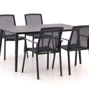 Bellagio Dranera/Sora 160 cm Gartenmöbel-Set 5-teilig stapelbar