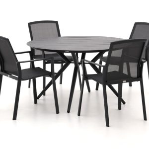 Bellagio Dranera/Sora ø 127 cm Gartenmöbel-Set 5-teilig stapelbar