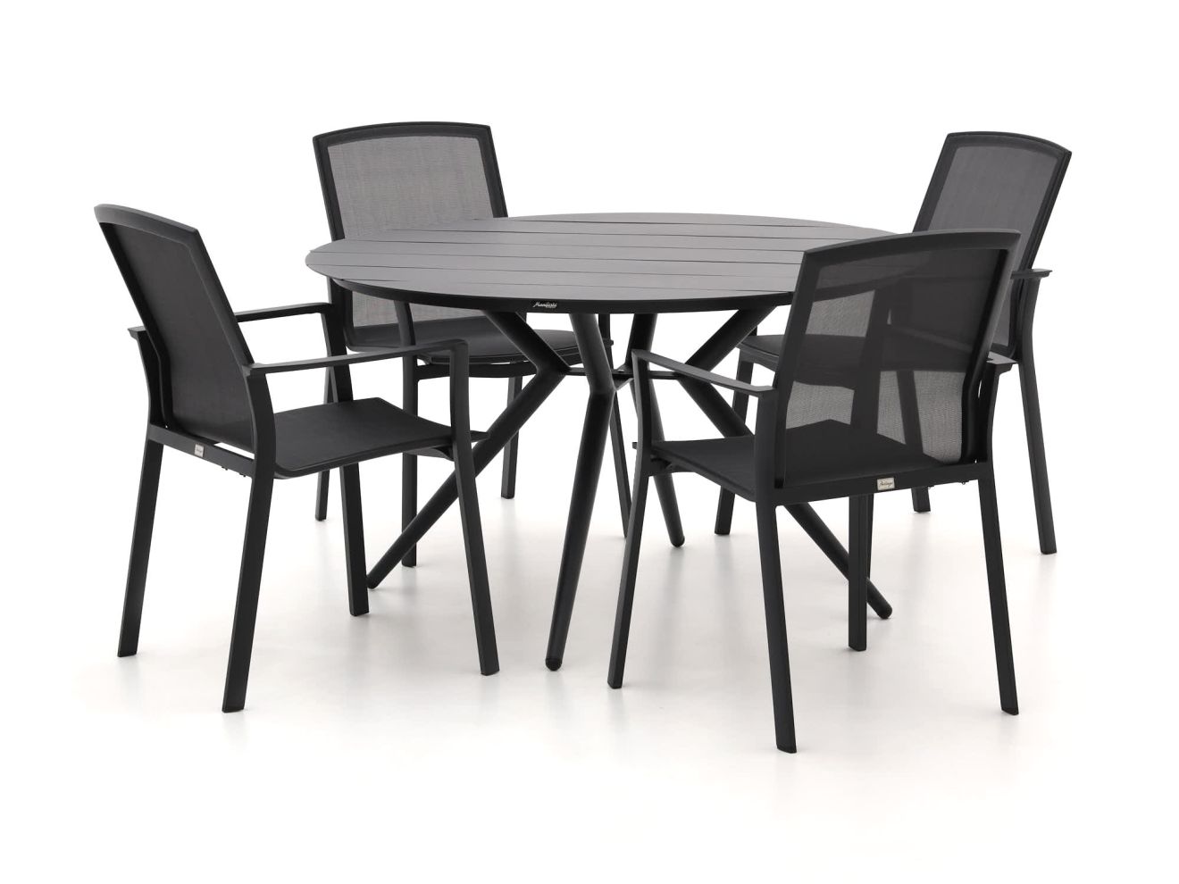 Bellagio Dranera/Sora ø 127 cm Gartenmöbel-Set 5-teilig stapelbar