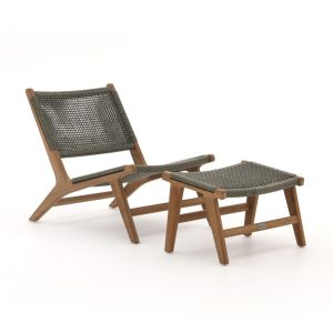 Bellagio Elcito Gartensessel mit Hocker