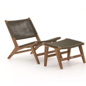 Bellagio Elcito Gartensessel mit Hocker