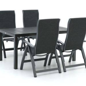 Bellagio Fermo/Fidenza 160 cm Gartenmöbel-Set 5-teilig verstellbar