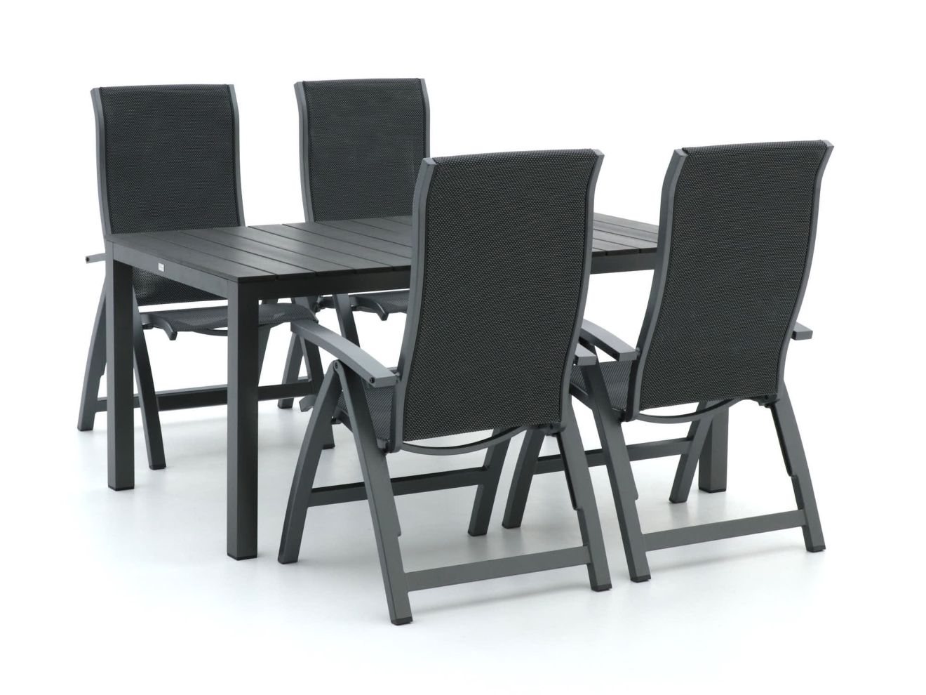 Bellagio Fermo/Fidenza 160 cm Gartenmöbel-Set 5-teilig verstellbar