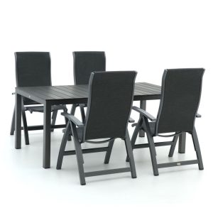 Bellagio Fermo/Fidenza 183 cm Gartenmöbel-Set 5-teilig verstellbar
