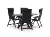 Bellagio Fermo/Fidenza oval 180 cm Gartenmöbel-Set 5-teilig verstellbar