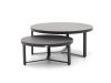 Bellagio Ficarolo Lounge Gartentisch-Set ø 85 cm (h:35 cm)/ø 65 cm (h:30 cm)