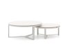 Bellagio Ficarolo Lounge Gartentisch-Set ø 85 cm (h:35 cm)/ø 65 cm (h:30 cm)