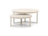 Bellagio Ficarolo Lounge Gartentisch-Set ø 85 cm (h:35 cm)/ø 65 cm (h:30 cm)
