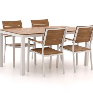 Bellagio Fidenza 160 cm Gartenmöbel-Set 5-Teilig Stapelbar