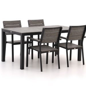 Bellagio Fidenza 160 cm Gartenmöbel-Set 5-Teilig Stapelbar