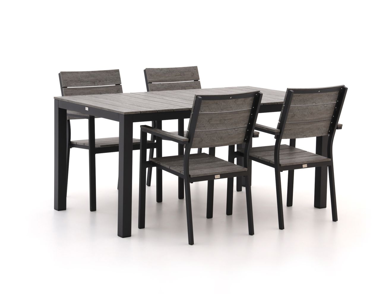 Bellagio Fidenza 160 cm Gartenmöbel-Set 5-Teilig Stapelbar