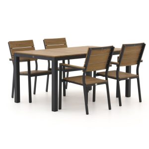 Bellagio Fidenza 160 cm Gartenmöbel-Set 5-teilig stapelbar