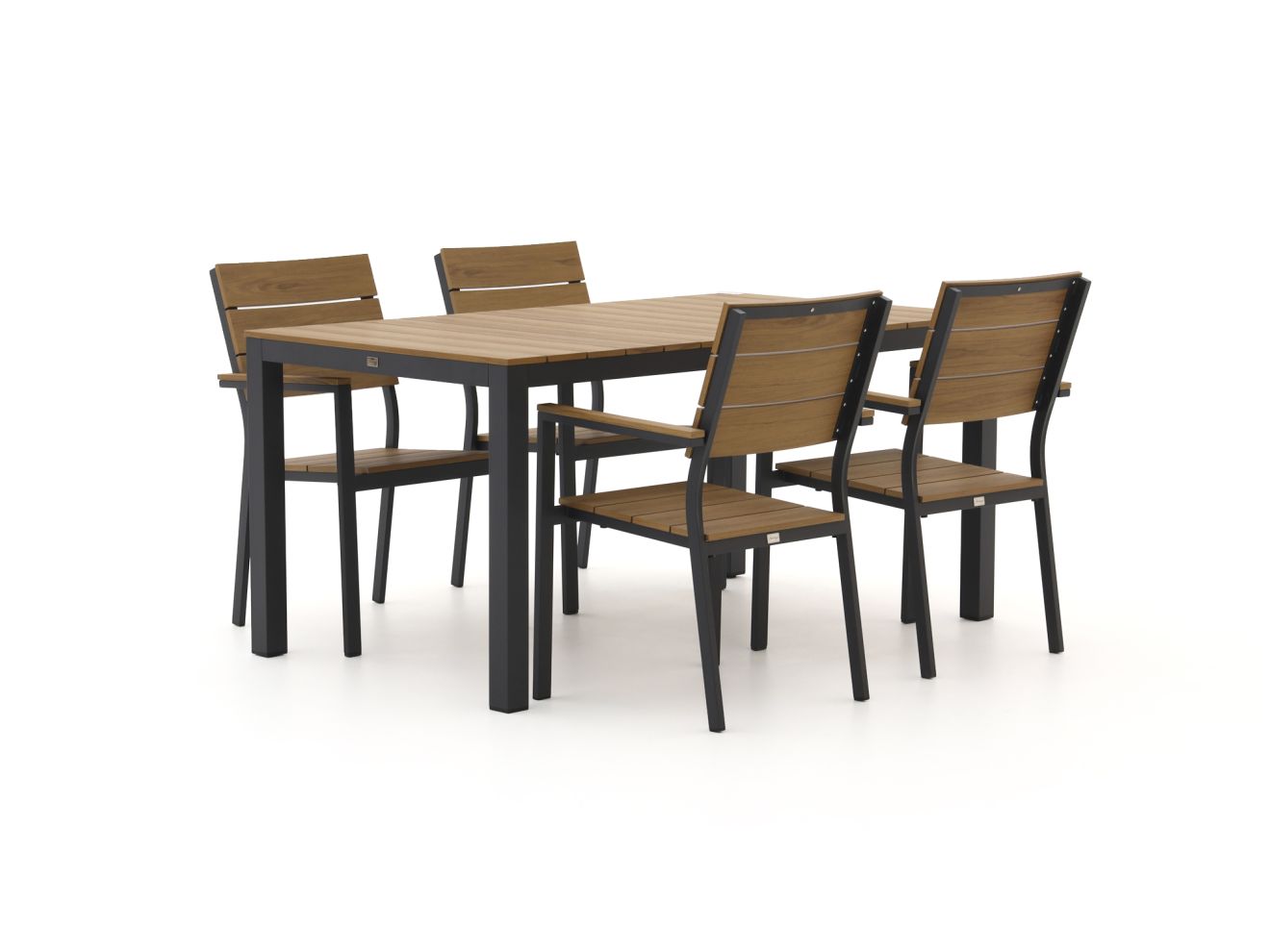 Bellagio Fidenza 160 cm Gartenmöbel-Set 5-teilig stapelbar