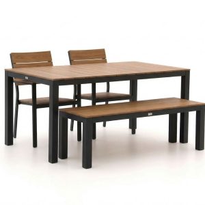 Bellagio Fidenza 160 cm Gartenmöbel-Set mit Bank 4-teilig stapelbar