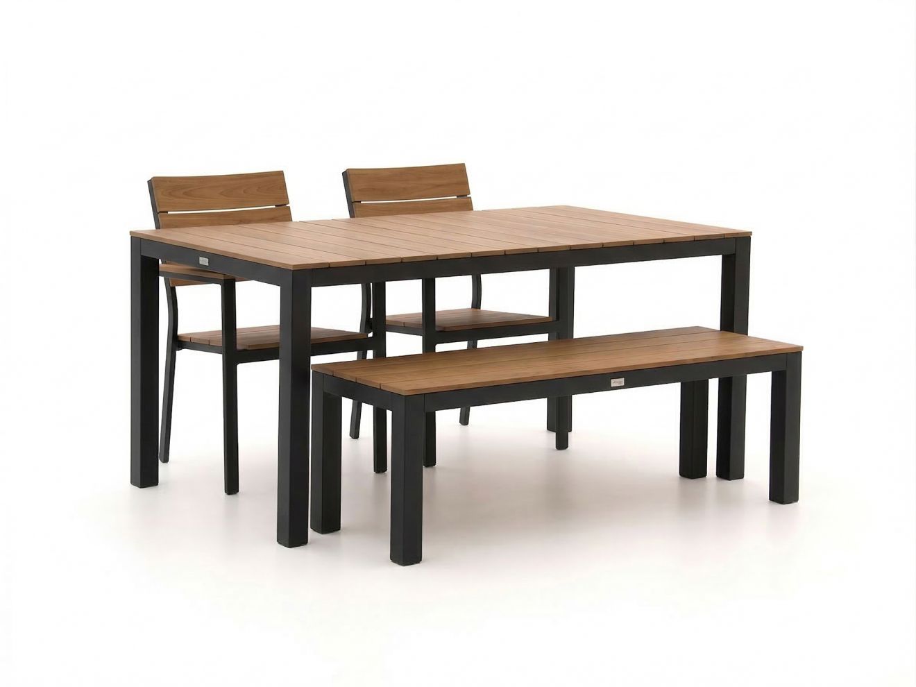 Bellagio Fidenza 160 cm Gartenmöbel-Set mit Bank 4-teilig stapelbar
