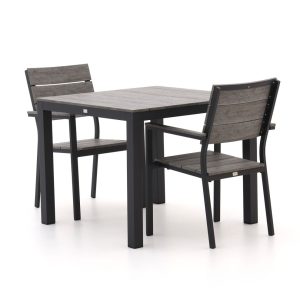 Bellagio Fidenza 90 cm Gartenmöbel-Set 3-Teilig Stapelbar