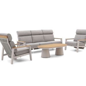 Bellagio Ledrotta Sessel-Sofa Lounge-Set 4-teilig