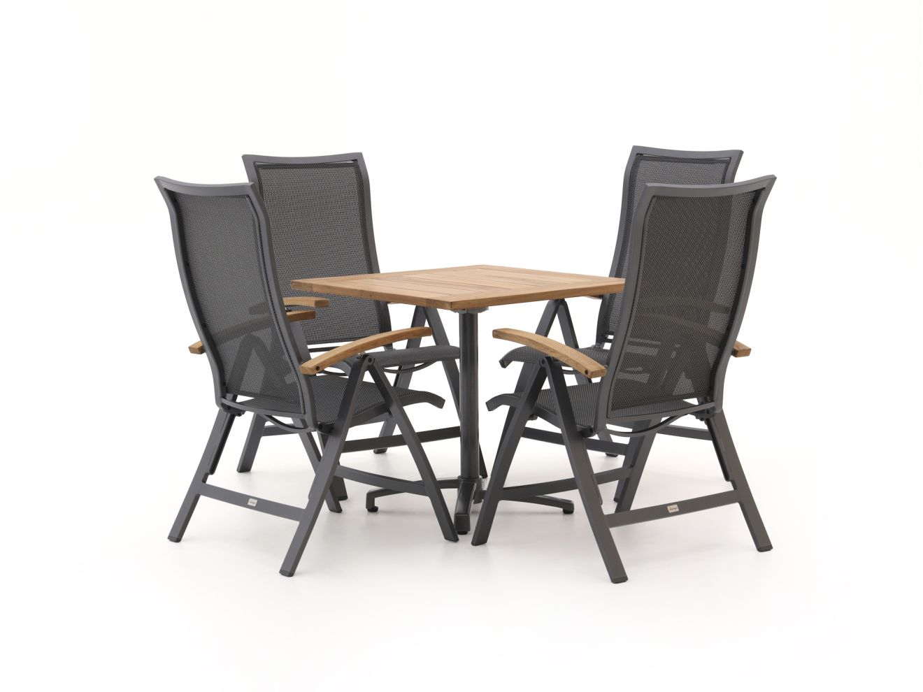 Bellagio Lugo/Canzo 80 cm Gartenmöbel-Set 5-teilig verstellbar