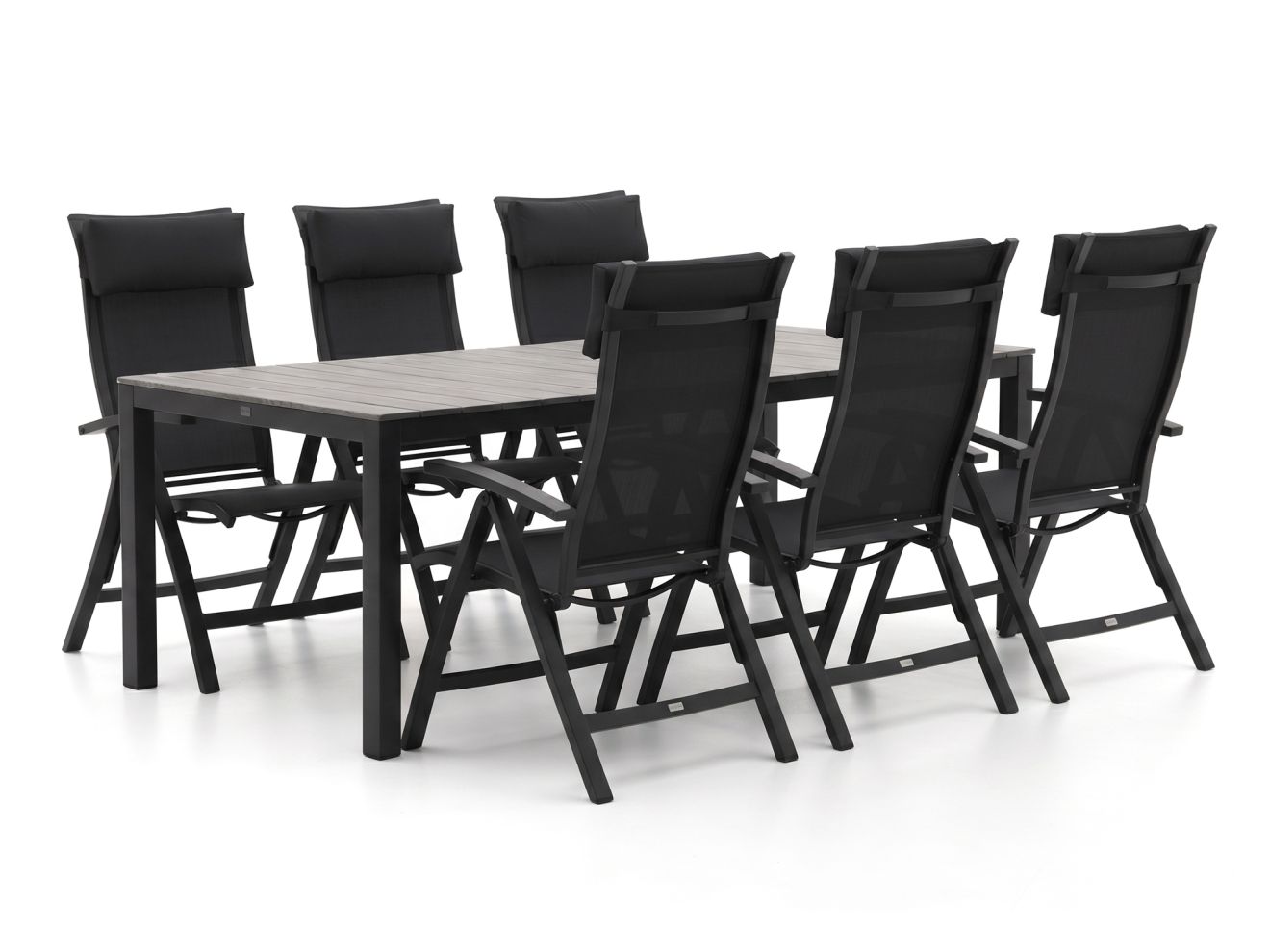 Bellagio Lugo/Fidenza 220 cm Gartenmöbel-Set 7-teilig verstellbar