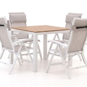 Bellagio Lugo/Fidenza 90 cm Gartenmöbel-Set 5-teilig verstellbar
