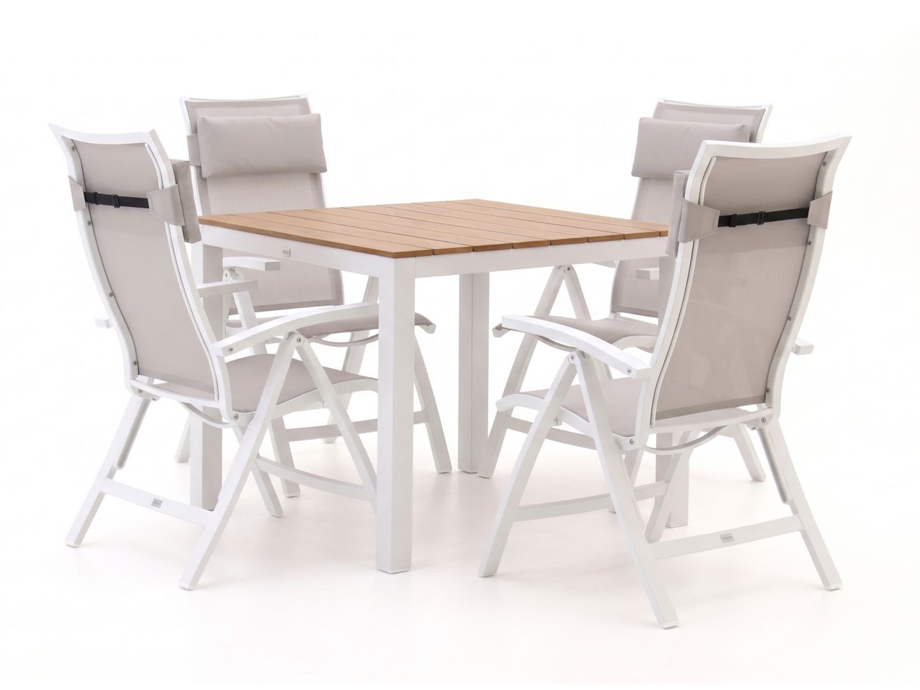 Bellagio Lugo/Fidenza 90 cm Gartenmöbel-Set 5-teilig verstellbar