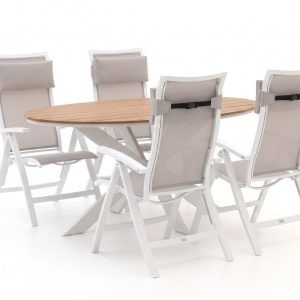 Bellagio Lugo/Fidenza oval 180 cm Gartenmöbel-Set 5-teilig verstellbar