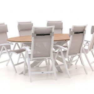 Bellagio Lugo/Fidenza oval 220 cm Gartenmöbel-Set 7-teilig verstellbar