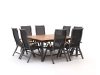 Bellagio Lugo/Linosa 160x160 cm Gartenmöbel-Set 9-teilig verstellbar