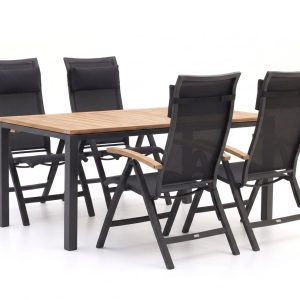 Bellagio Lugo/Linosa 180 cm Gartenmöbel-Set 5-teilig verstellbar