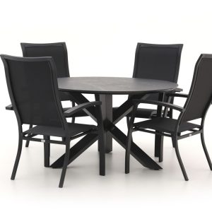 Bellagio Lugo/Lodola ø 130 cm Gartenmöbel-Set 5-teilig stapelbar
