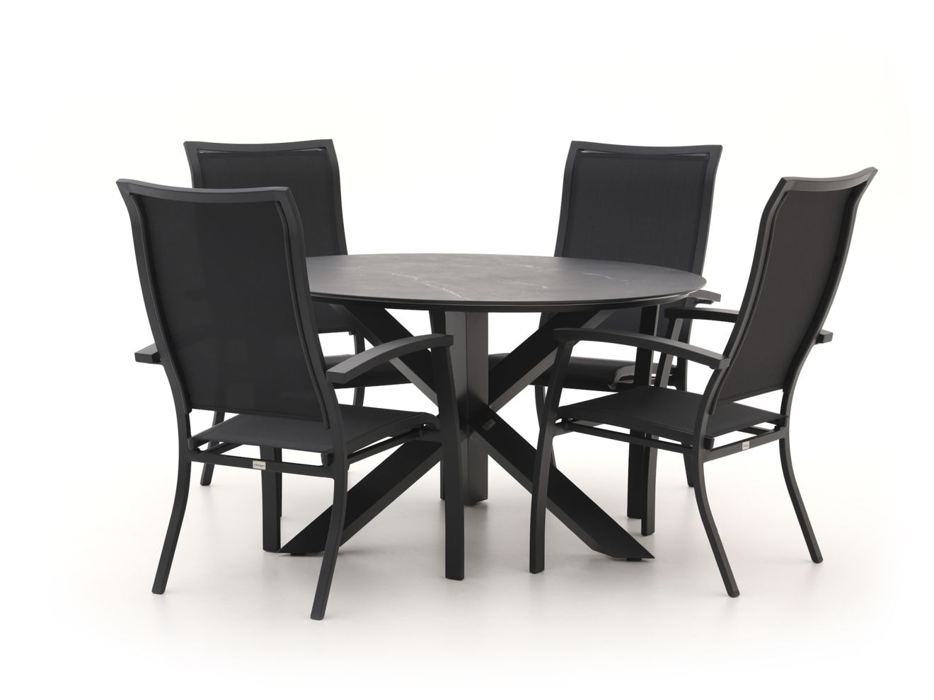 Bellagio Lugo/Lodola ø 130 cm Gartenmöbel-Set 5-teilig stapelbar