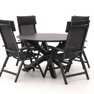 Bellagio Lugo/Lodola ø 130 cm Gartenmöbel-Set 5-teilig verstellbar