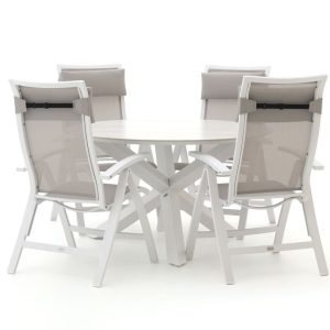 Bellagio Lugo/Lodola ø 130 cm Gartenmöbel-Set 5-teilig verstellbar