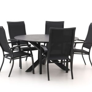 Bellagio Lugo/Lodola ø 150 cm Gartenmöbel-Set 6-teilig stapelbar