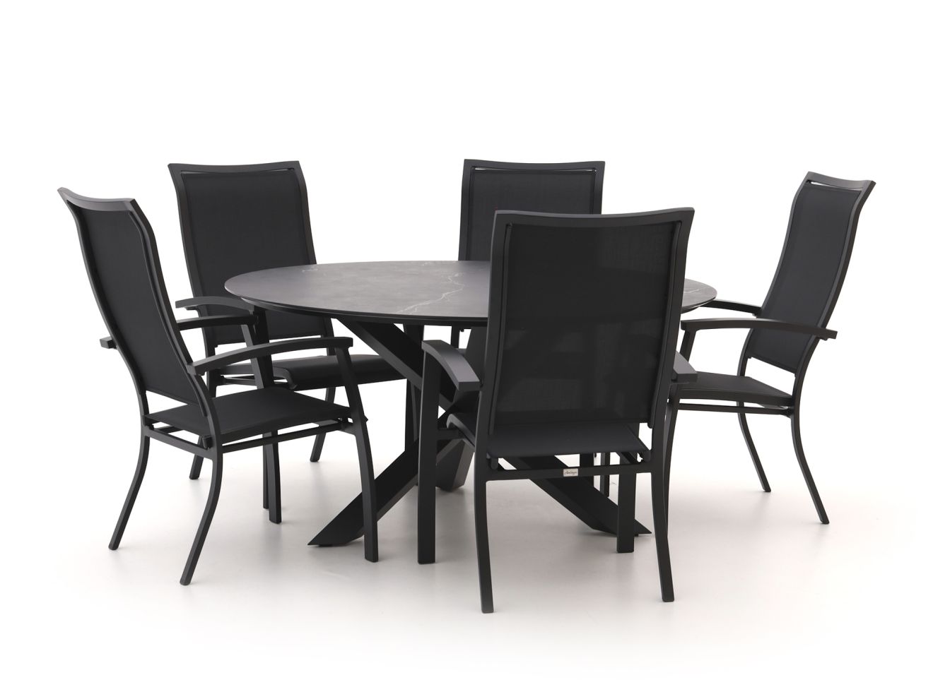 Bellagio Lugo/Lodola ø 150 cm Gartenmöbel-Set 6-teilig stapelbar