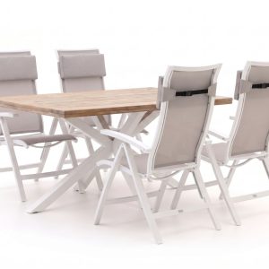 Bellagio Lugo/Montorio 160 cm Gartenmöbel-Set 5-teilig verstellbar