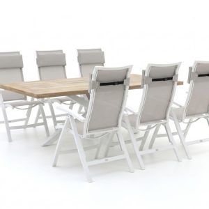Bellagio Lugo/Montorio 220 cm Gartenmöbel-Set 7-teilig verstellbar