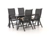 Bellagio Lugo/Sestino 160 cm Gartenmöbel-Set 5-teilig verstellbar