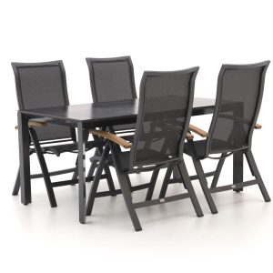 Bellagio Lugo/Sestino 160 cm Gartenmöbel-Set 5-teilig verstellbar