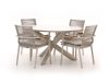 Bellagio Marudo/Lodola ø 130 cm Gartenmöbel-Set 5-teilig Stapelbar
