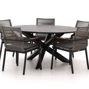 Bellagio Marudo/Lodola ø 150 cm Gartenmöbel-Set 6-teilig Stapelbar