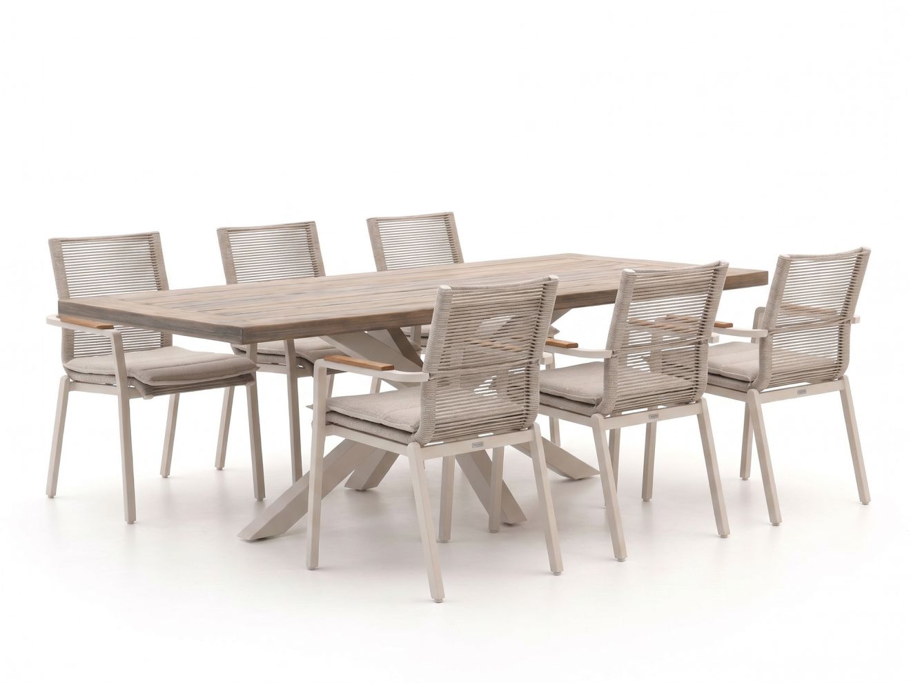 Bellagio Marudo/Montorio 220 cm Gartenmöbel-Set 7-teilig stapelbar