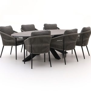 Bellagio Mineo/Induno Ellips 240 cm Gartenmöbel-Set 7-teilig
